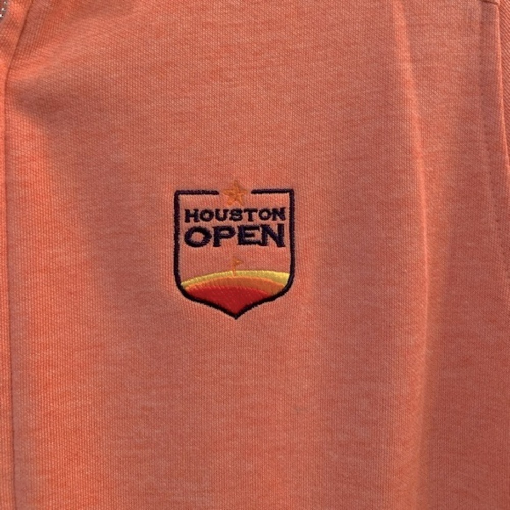 Peter Millar Houston Open Golf Orange Full Zip Sweatshirt Size Small - Picture 3 of 5